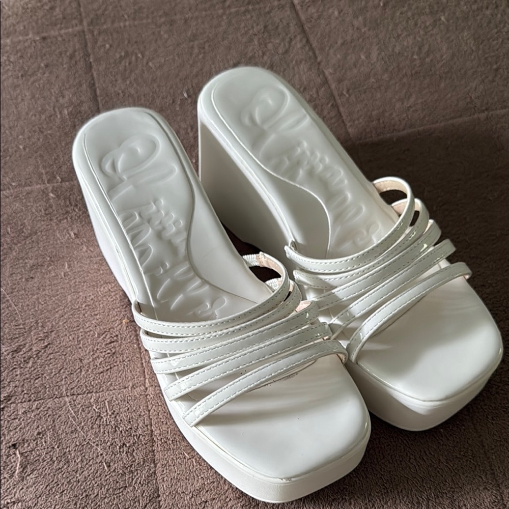 Olivia Miller White Strappy Sandals